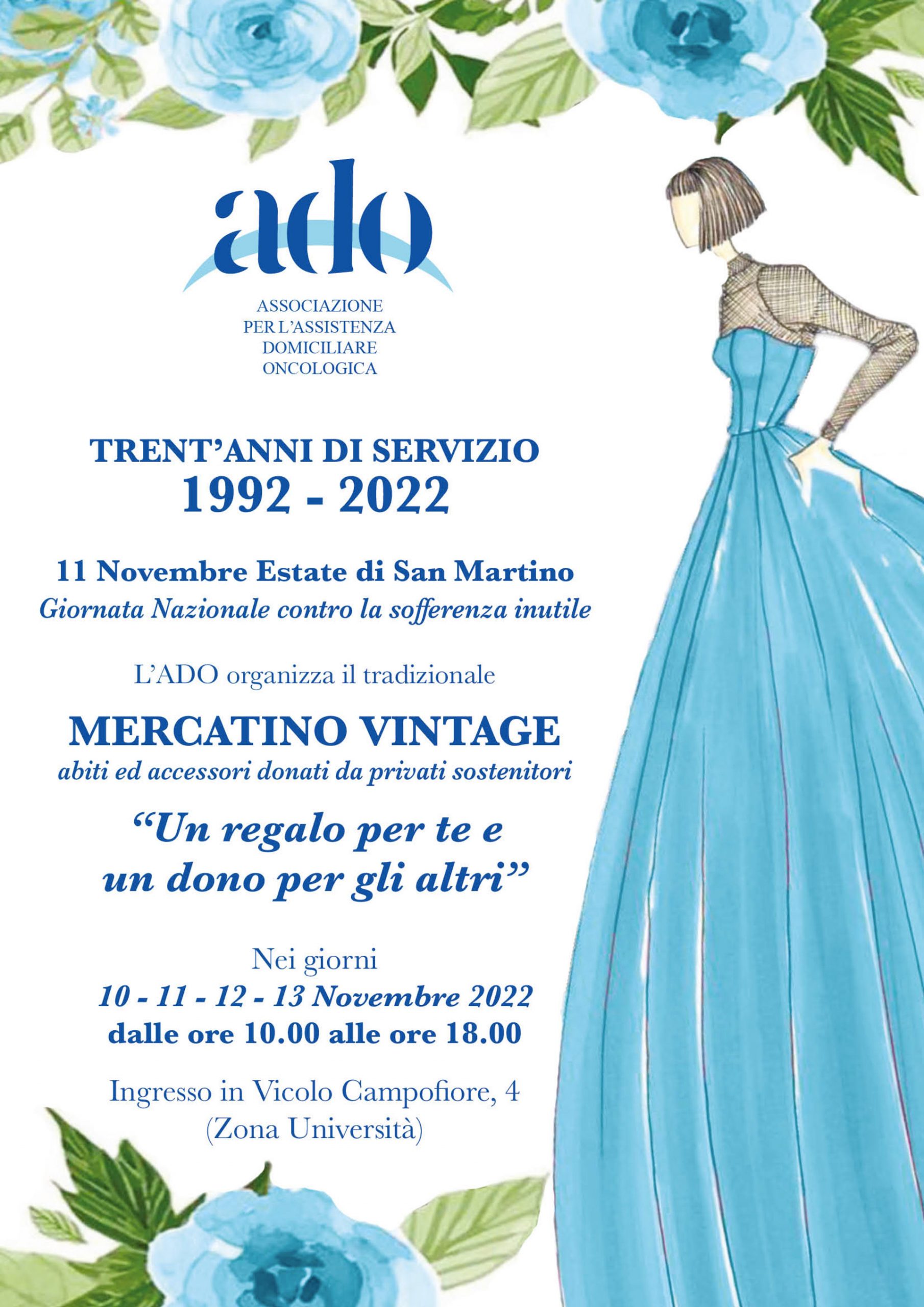 Mercatino charity di abbigliamento e accessori novembre 2022