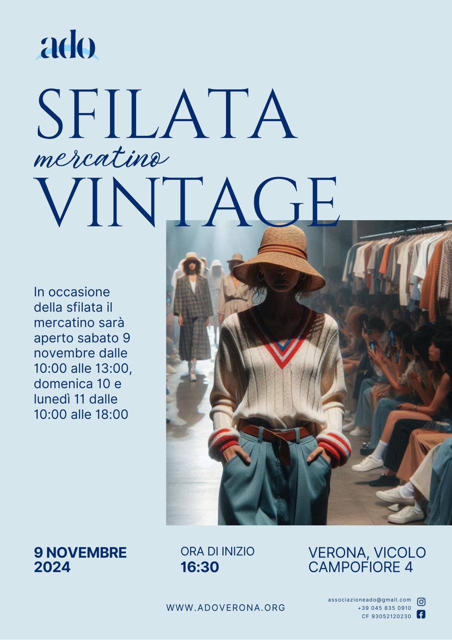 Giornata Nazionale contro la Sofferenza Inutile: shopping vintage e solidarietà con ADO Verona