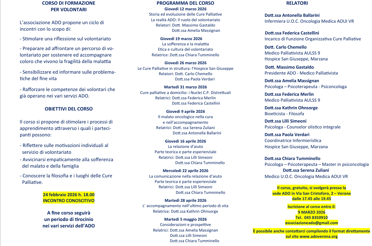 Corso Volontari 2026